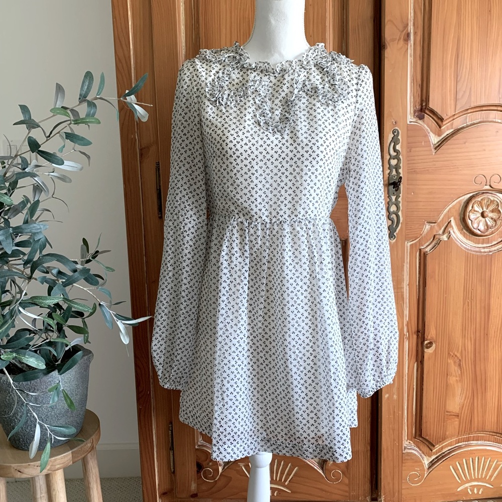 Free People long sleeve ruffle dress